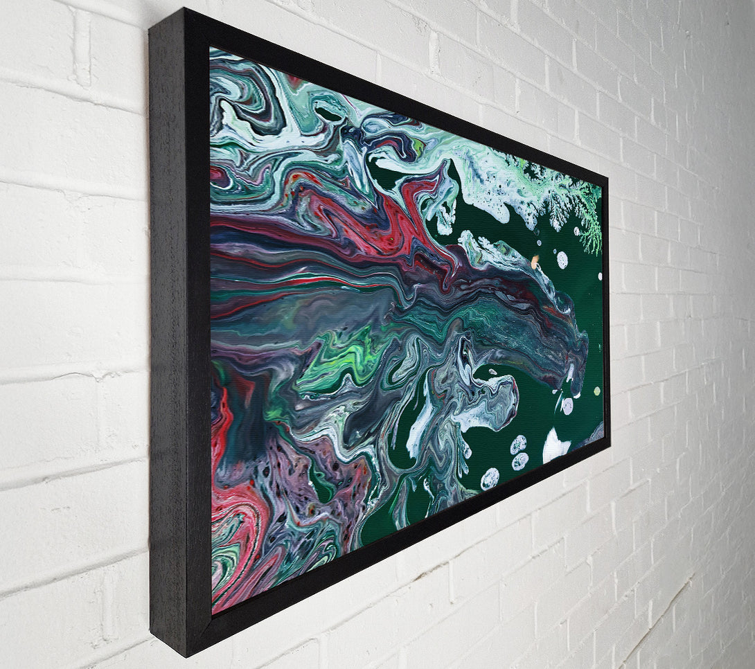  A Canvas Print of Emerald Flowing Forms Canvas Wall Art