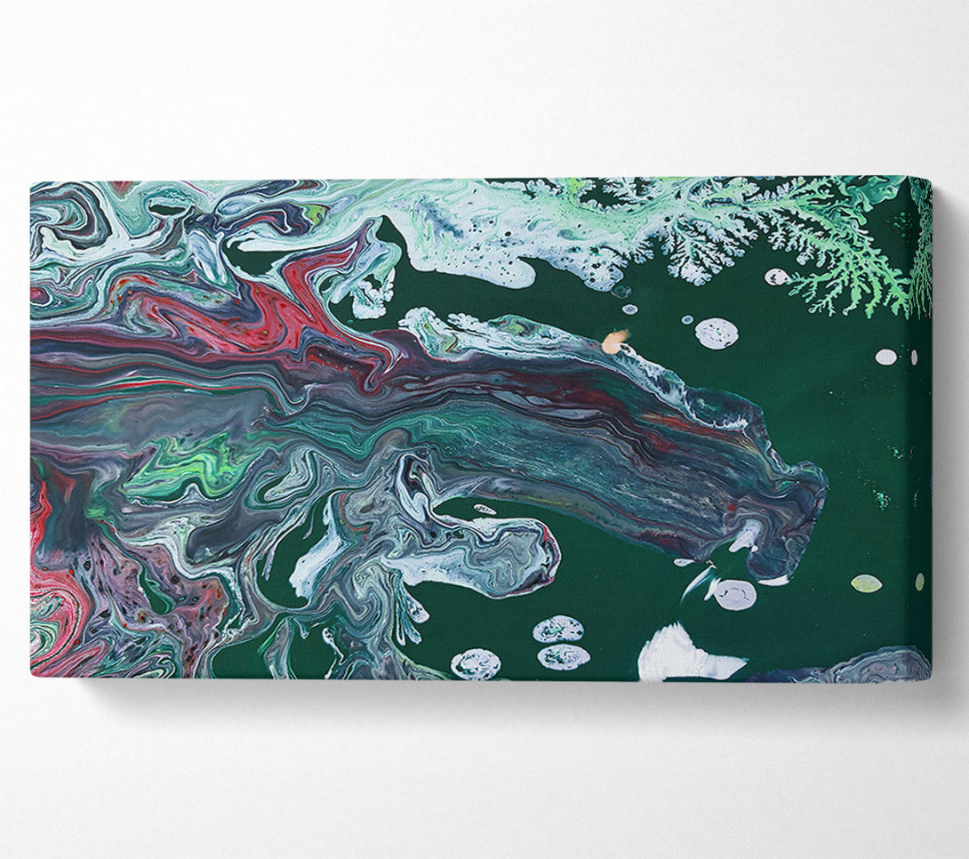  A Canvas Print of Emerald Flowing Forms Canvas Wall Art