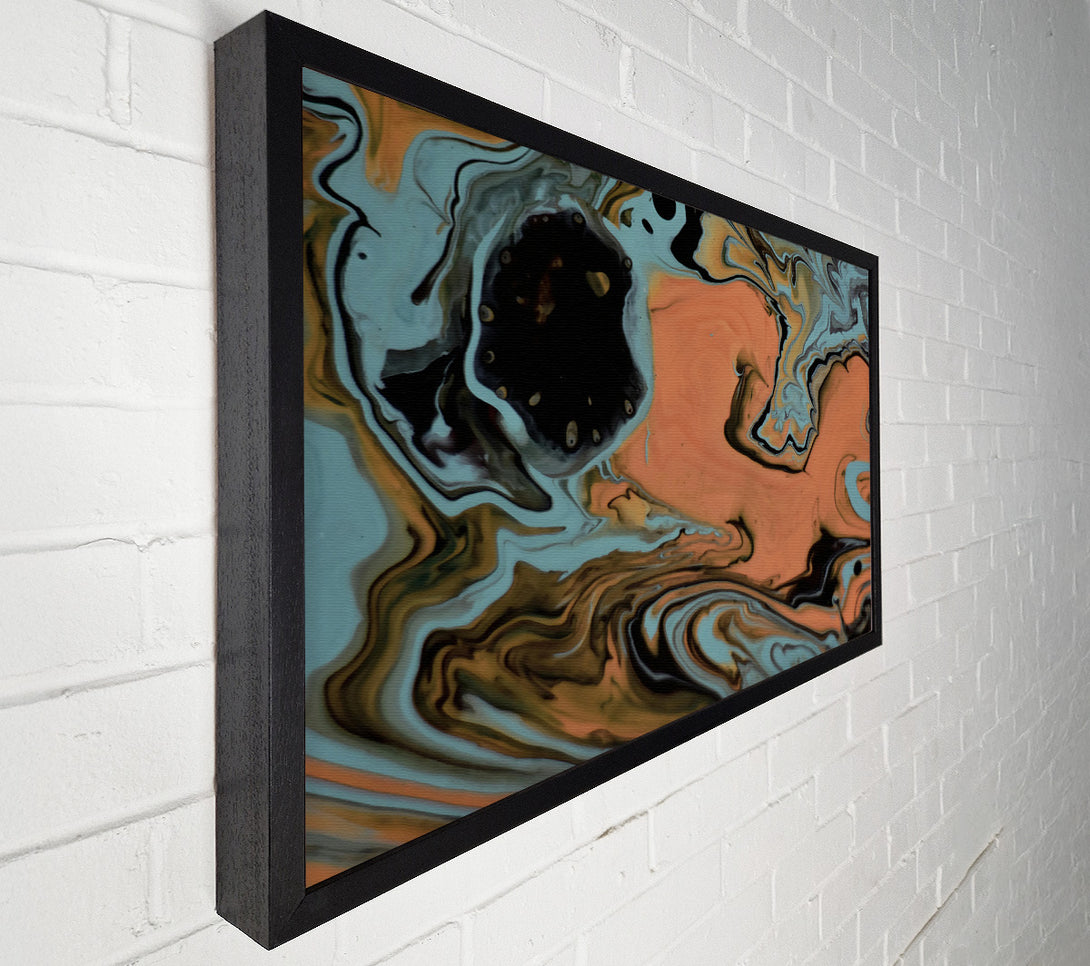  A Canvas Print of Orange Swirling Abstract Canvas Print