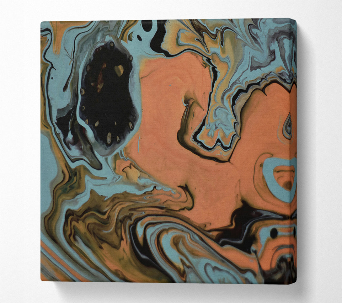  A Canvas Print of Orange Swirling Abstract Canvas Print