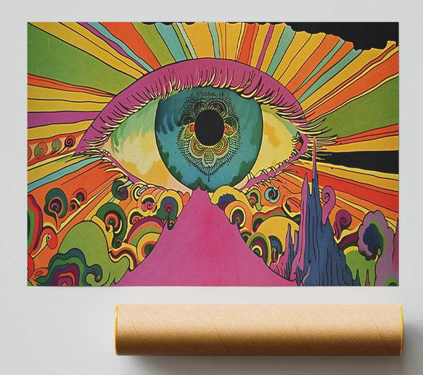 Pink Psychedelic Eye Print
