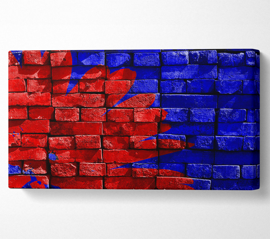  A Canvas Print of Crimson Brick Wall Canvas Wall Art