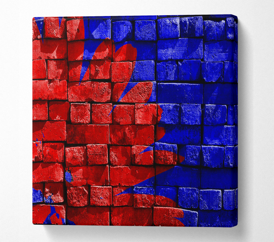  A Canvas Print of Crimson Brick Wall Canvas Wall Art
