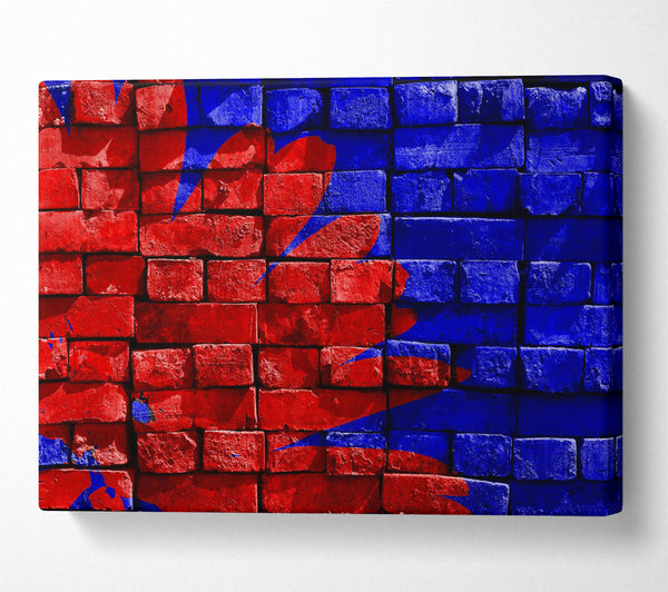  A Canvas Print of Crimson Brick Wall Canvas Wall Art