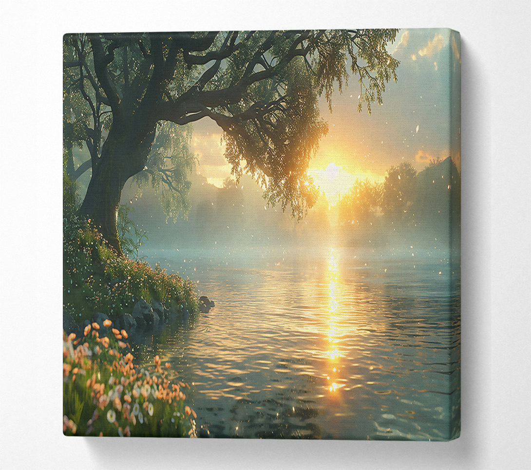  A Canvas Print of Golden River Dreams Canvas Print