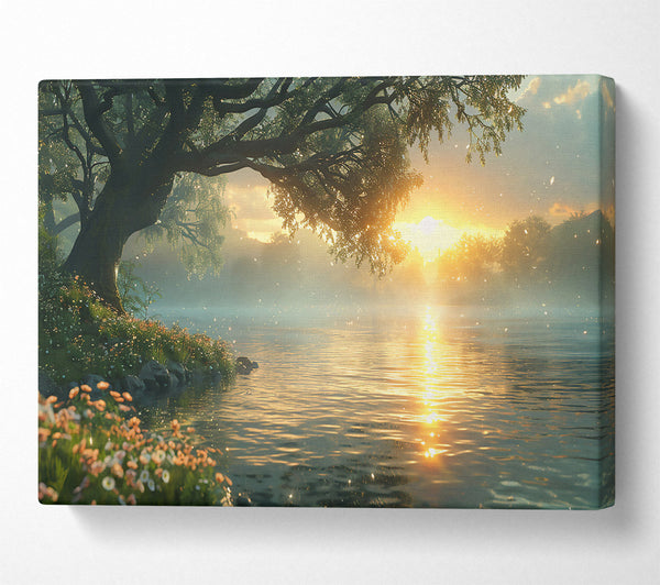  A Canvas Print of Golden River Dreams Canvas Print