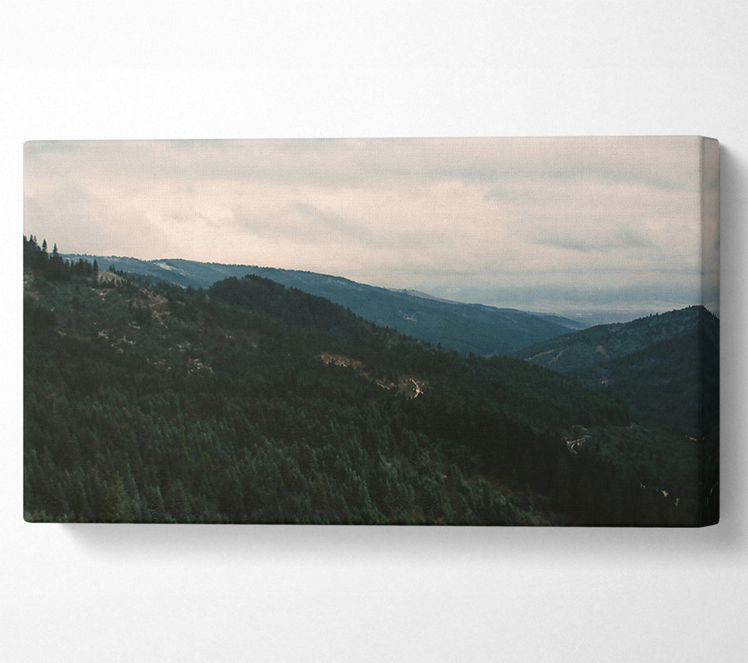  A Canvas Print of Emerald Mountain Range Canvas Wall Art