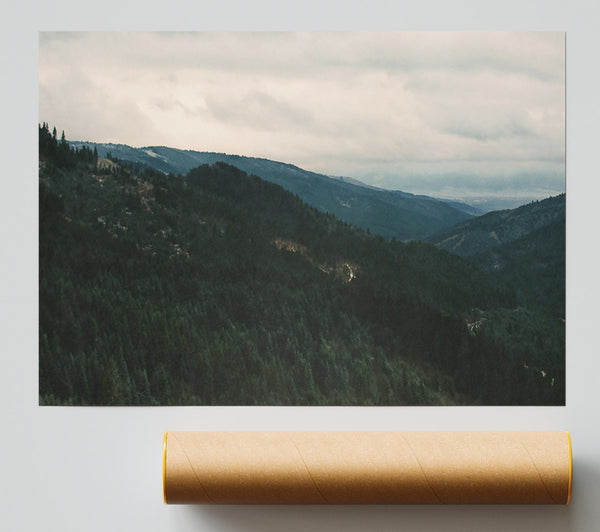 Emerald Mountain Range Poster