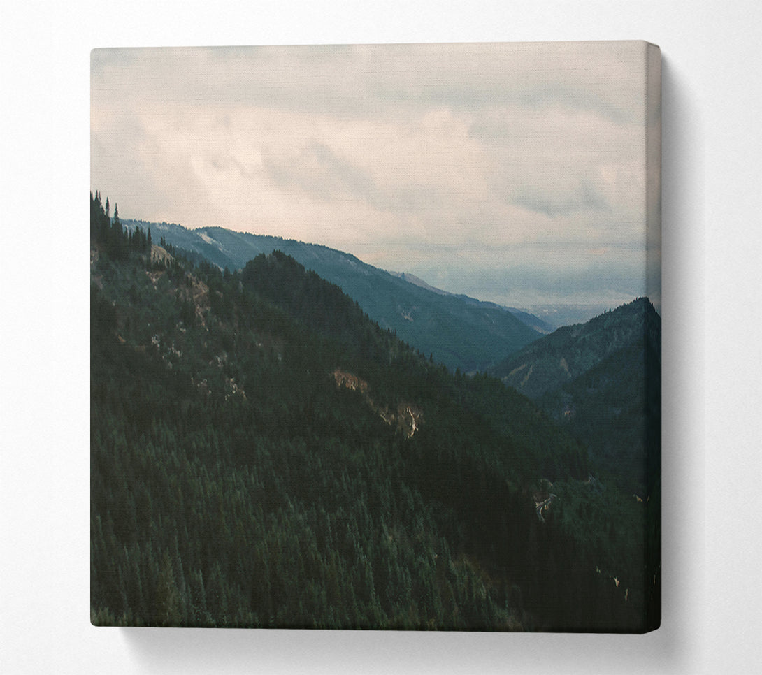  A Canvas Print of Emerald Mountain Range Canvas Wall Art