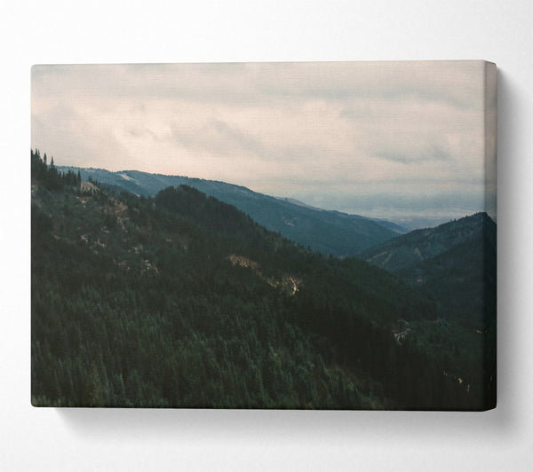  A Canvas Print of Emerald Mountain Range Canvas Wall Art