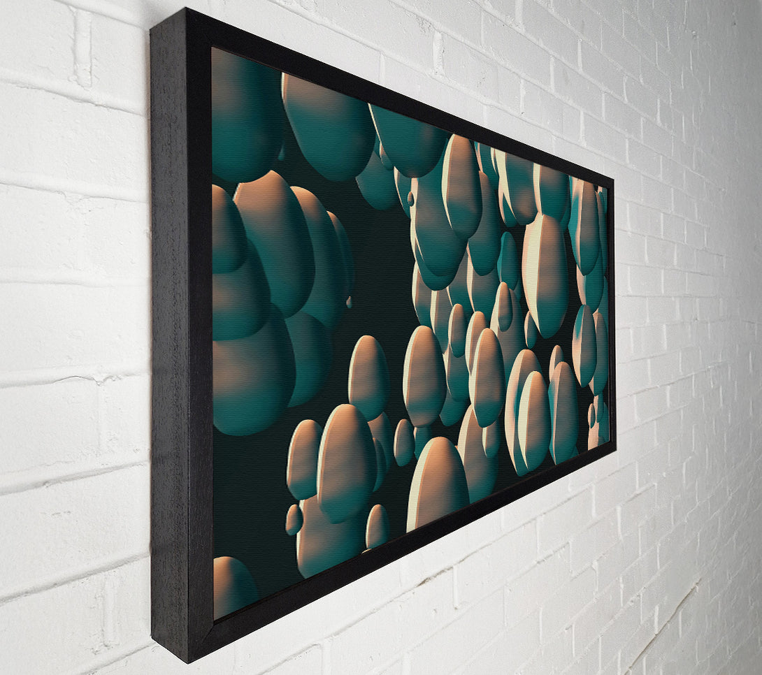  A Canvas Print of Teal Abstract Forms Canvas Art