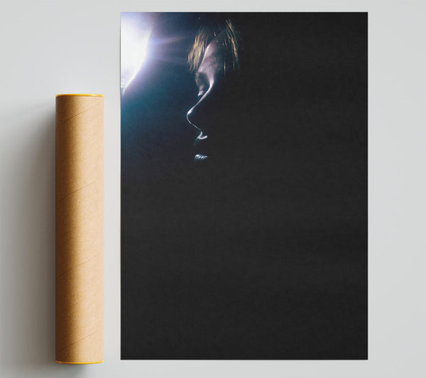 Blue Light Silhouette Giclee Print