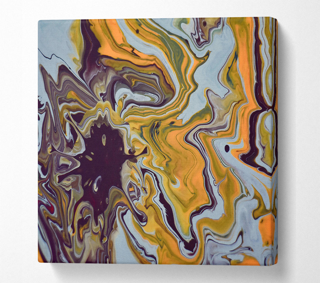  A Canvas Print of Golden Swirls And Shadows Canvas Art