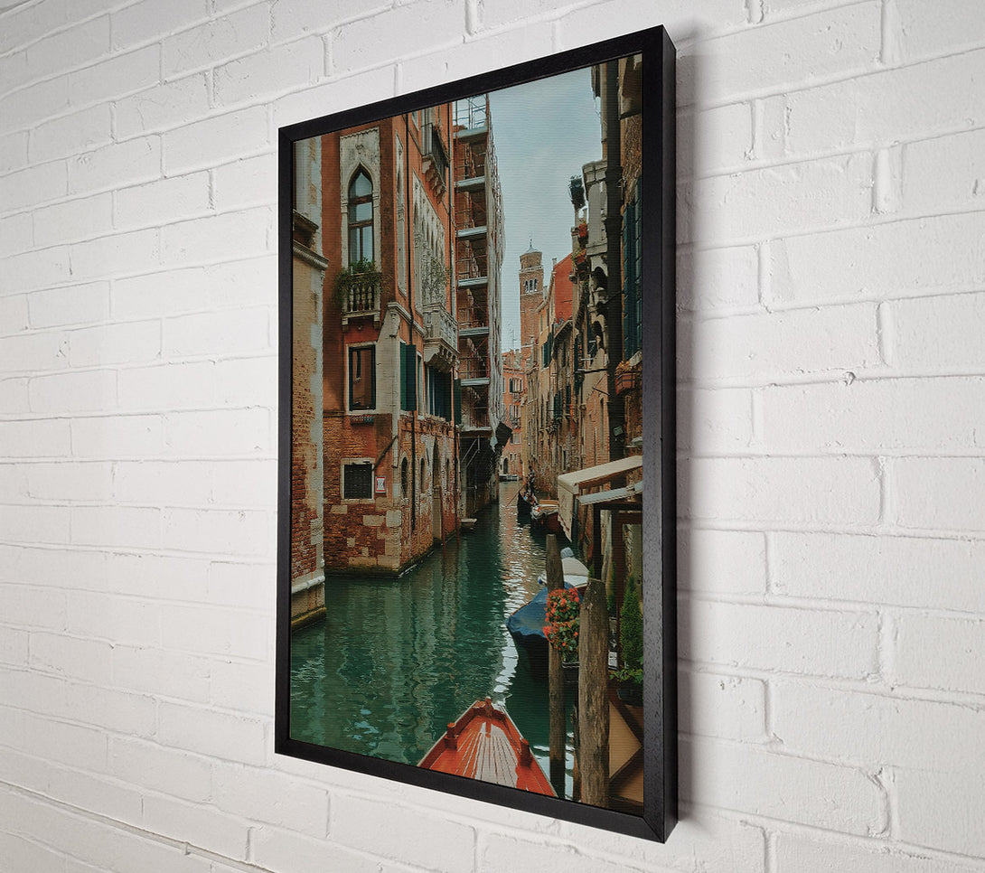  A Canvas Print of Teal Venice Canal View Canvas Wall Art