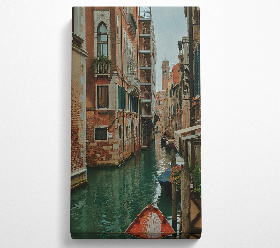  A Canvas Print of Teal Venice Canal View Canvas Wall Art
