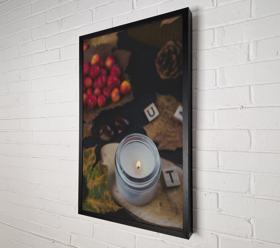  A Canvas Print of Warm White Candlelight Canvas Art