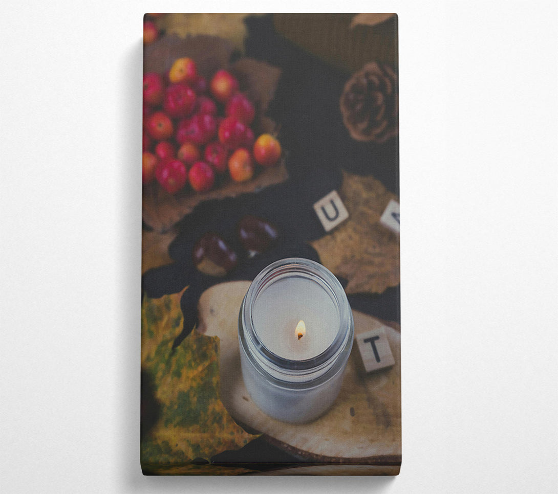  A Canvas Print of Warm White Candlelight Canvas Art