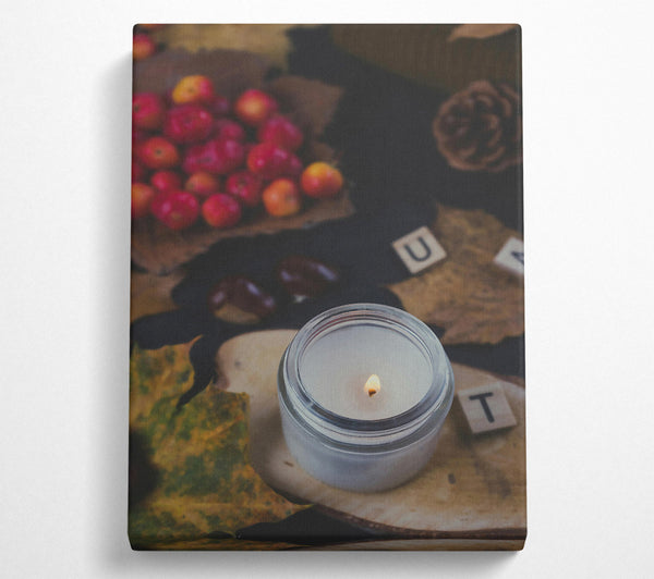  A Canvas Print of Warm White Candlelight Canvas Art