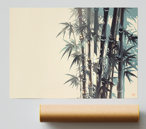 Black Bamboo Grove Print
