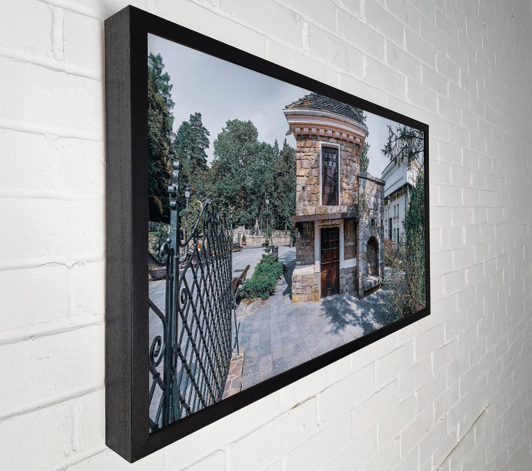  A Canvas Print of Stone Garden Gatehouse Canvas Art