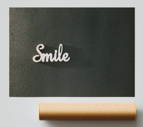 Dark Green Smile Poster