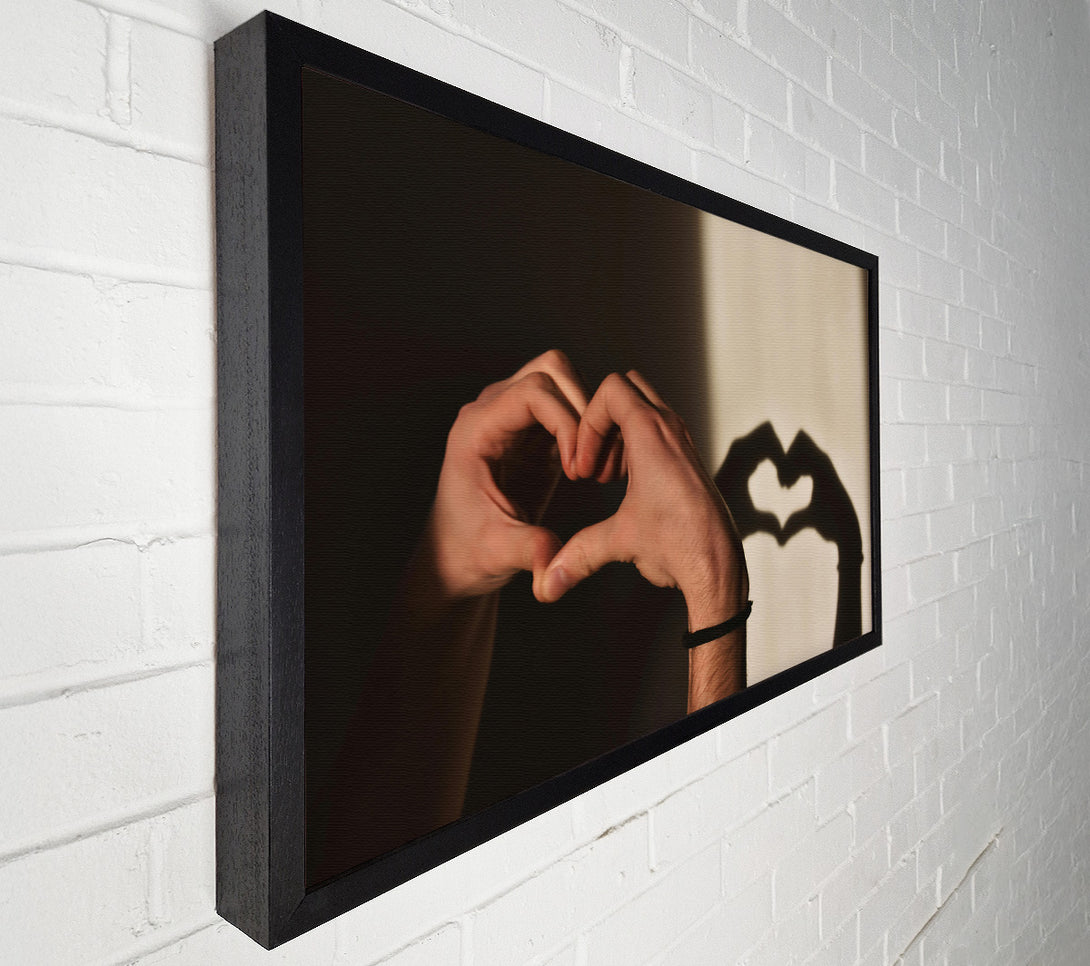  A Canvas Print of Golden Heart Shadow Canvas Wall Art