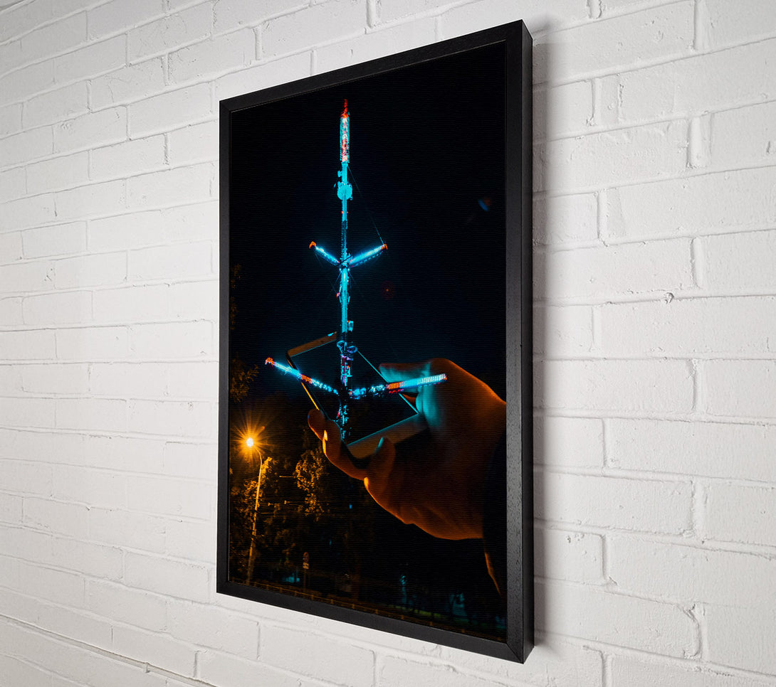  A Canvas Print of Blue Light Reflection Canvas Wall Art