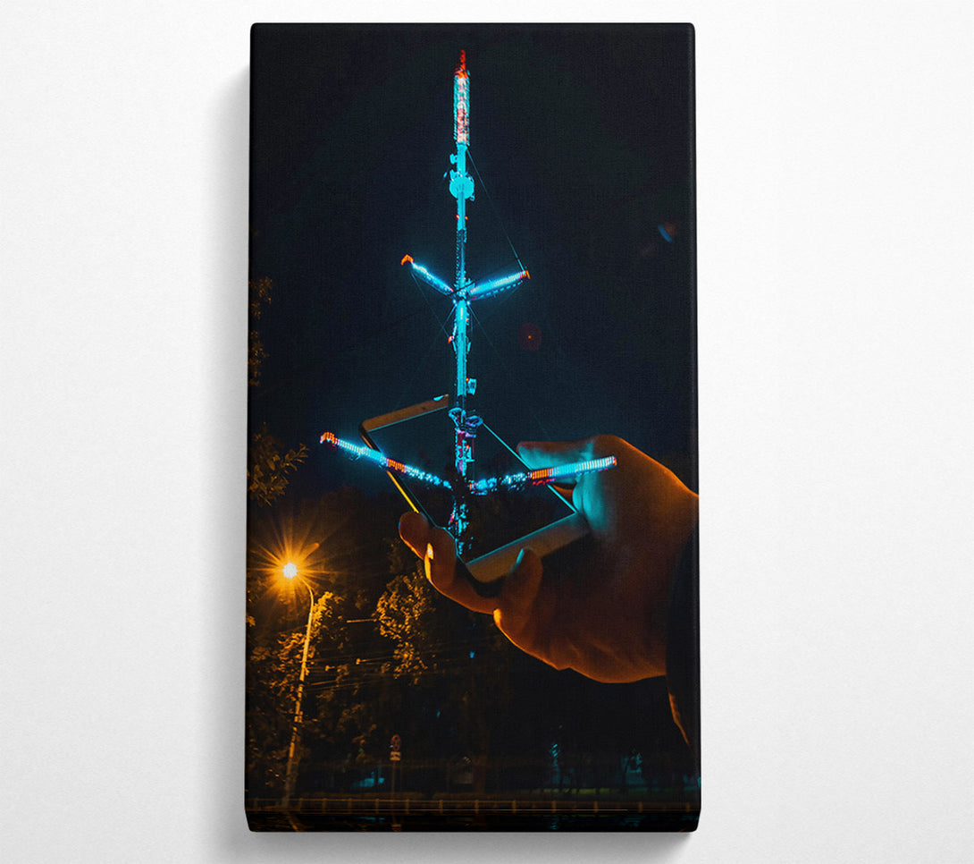  A Canvas Print of Blue Light Reflection Canvas Wall Art