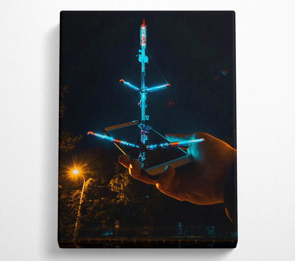  A Canvas Print of Blue Light Reflection Canvas Wall Art