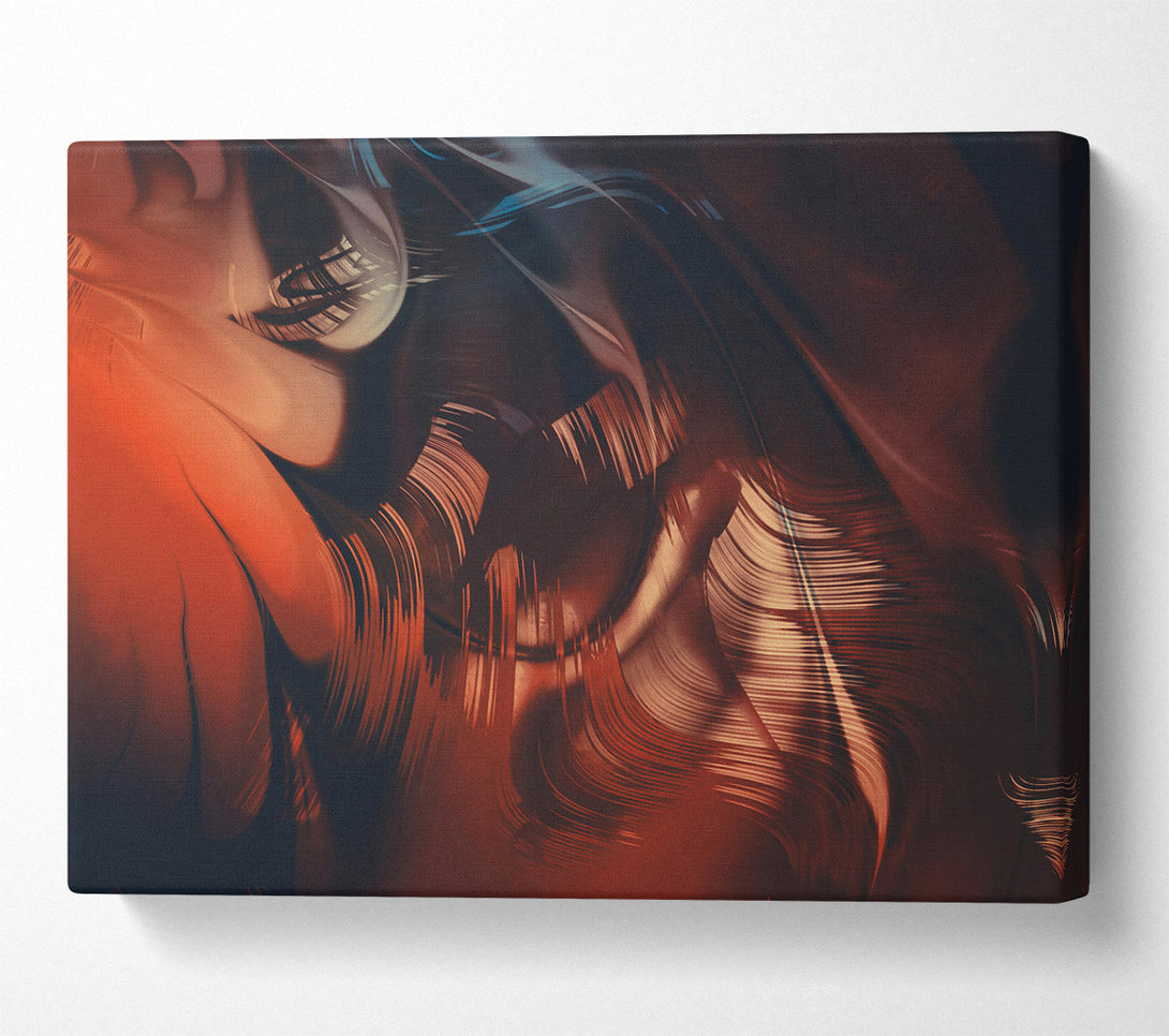  A Canvas Print of Crimson Abstract Flow Canvas Wall Art