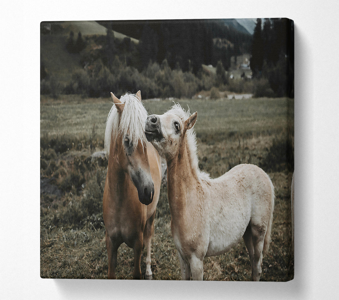  A Canvas Print of Golden Meadow Playtime Canvas Art