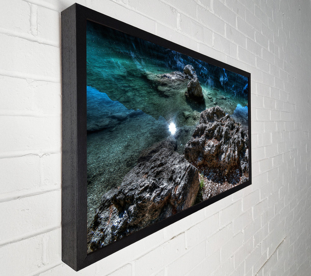  A Canvas Print of Aqua Stone Reflections Canvas Print