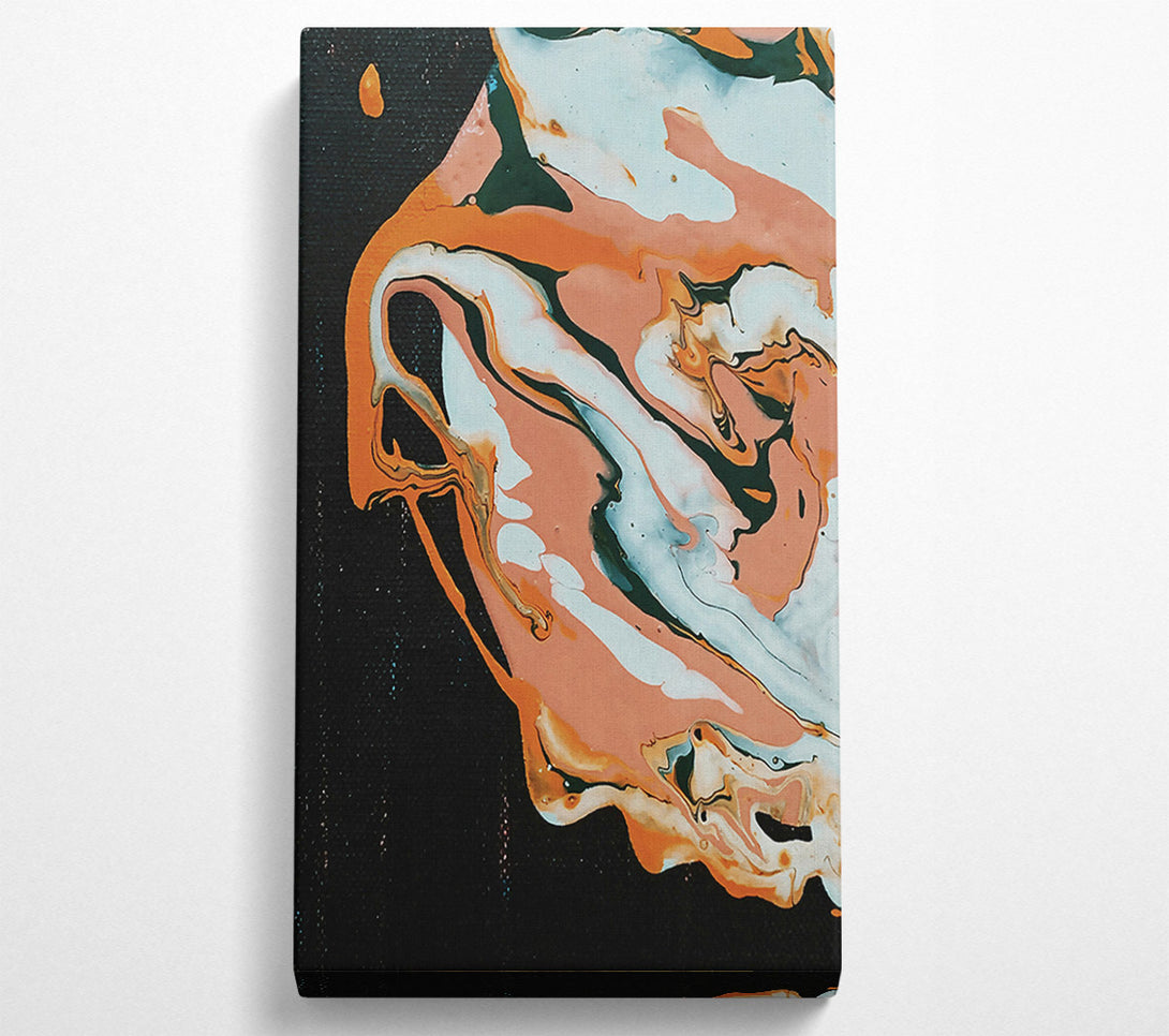  A Canvas Print of Peach And Black Swirls Canvas Print