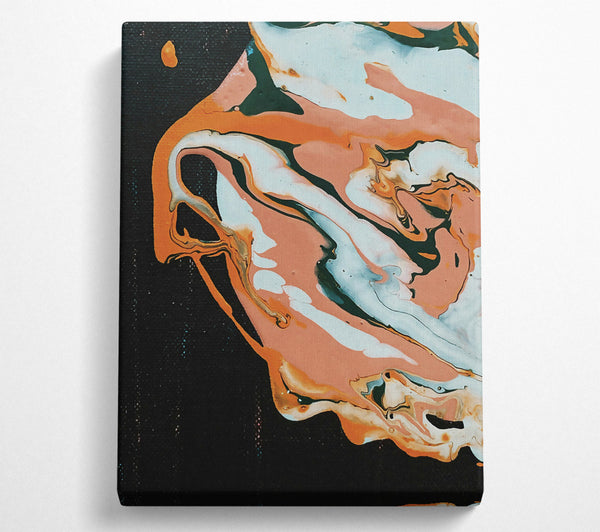  A Canvas Print of Peach And Black Swirls Canvas Print