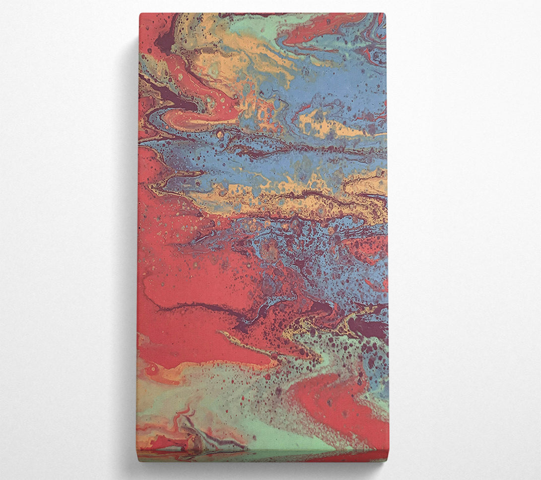  A Canvas Print of Coral And Teal Swirls Canvas Art