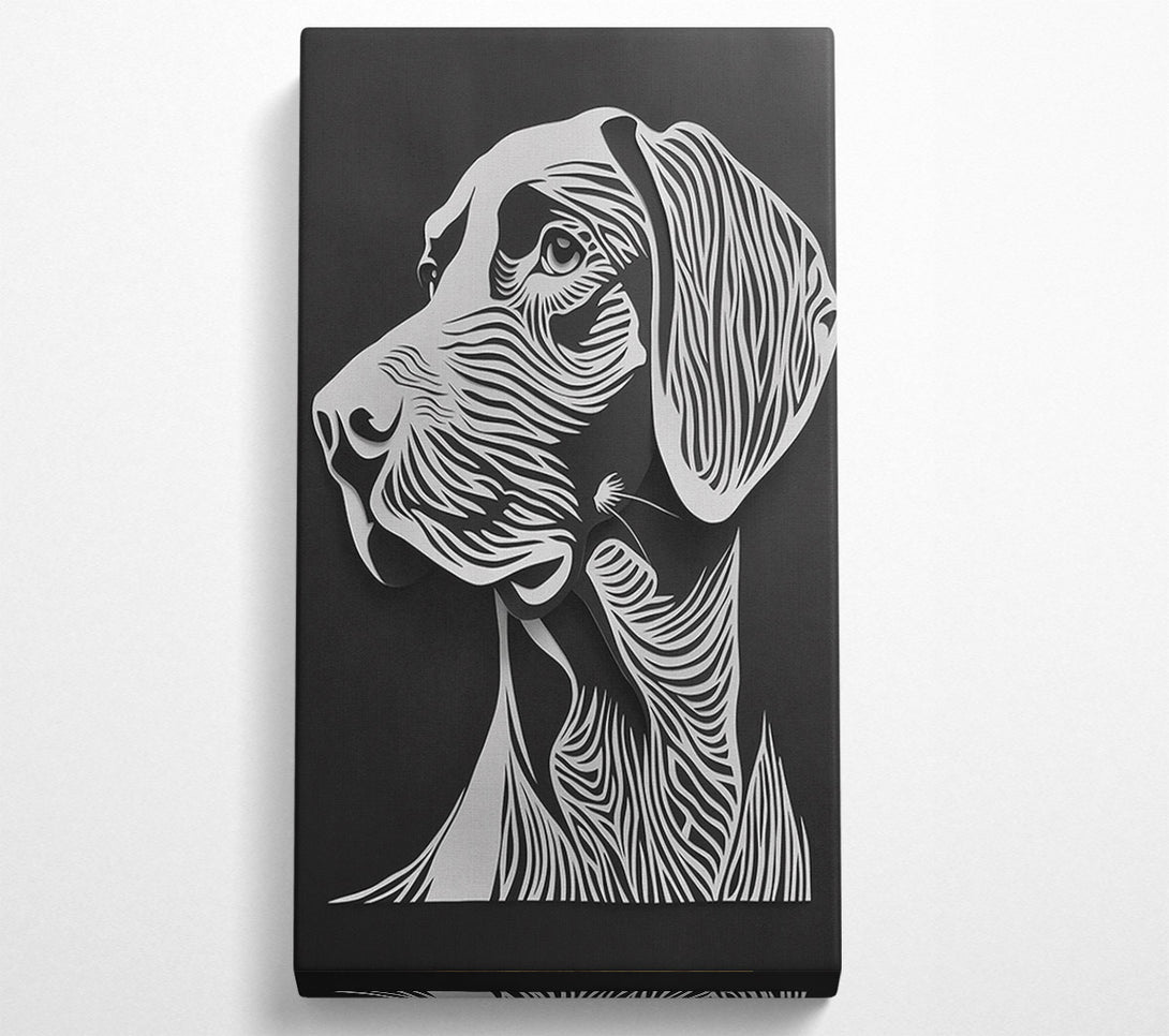  A Canvas Print of White Paper Dog Canvas Wall Art