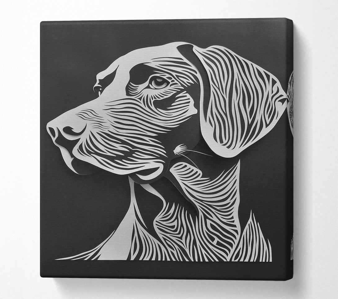  A Canvas Print of White Paper Dog Canvas Wall Art