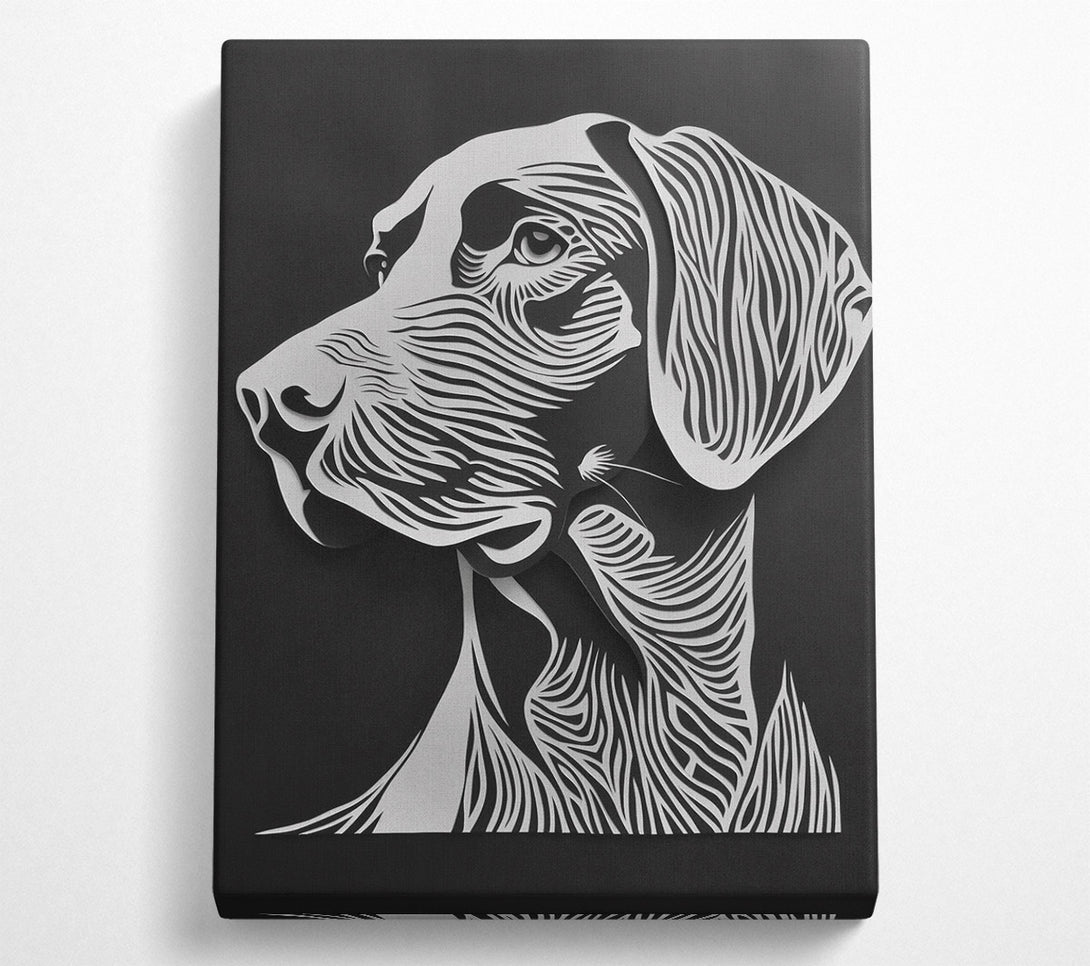  A Canvas Print of White Paper Dog Canvas Wall Art