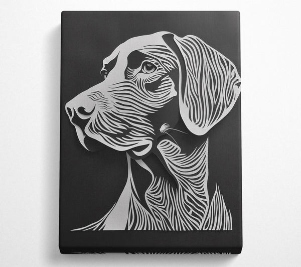  A Canvas Print of White Paper Dog Canvas Wall Art