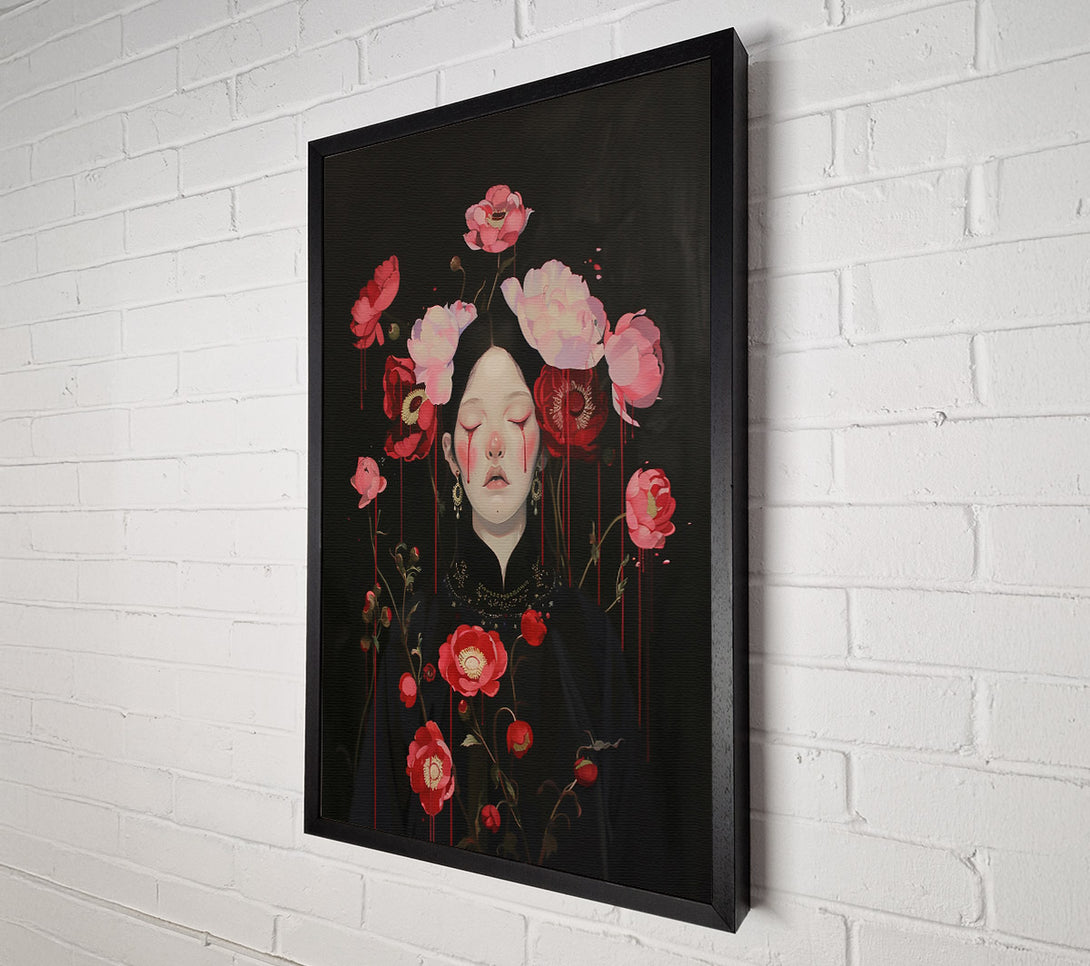  A Canvas Print of Crimson Bloom'S Tears Canvas Print