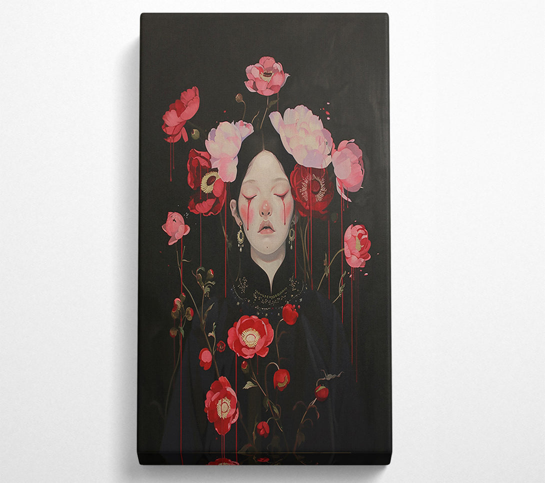  A Canvas Print of Crimson Bloom'S Tears Canvas Print