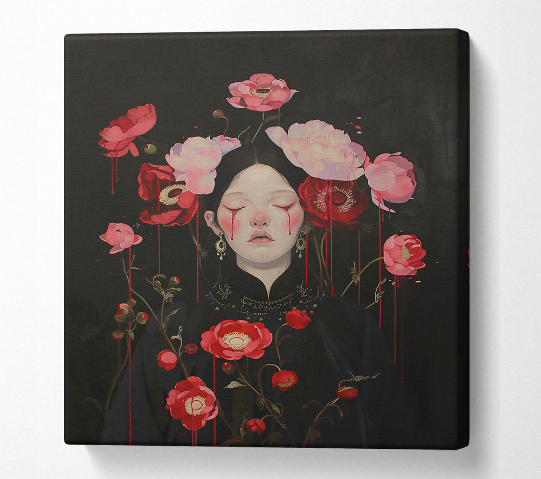  A Canvas Print of Crimson Bloom'S Tears Canvas Print