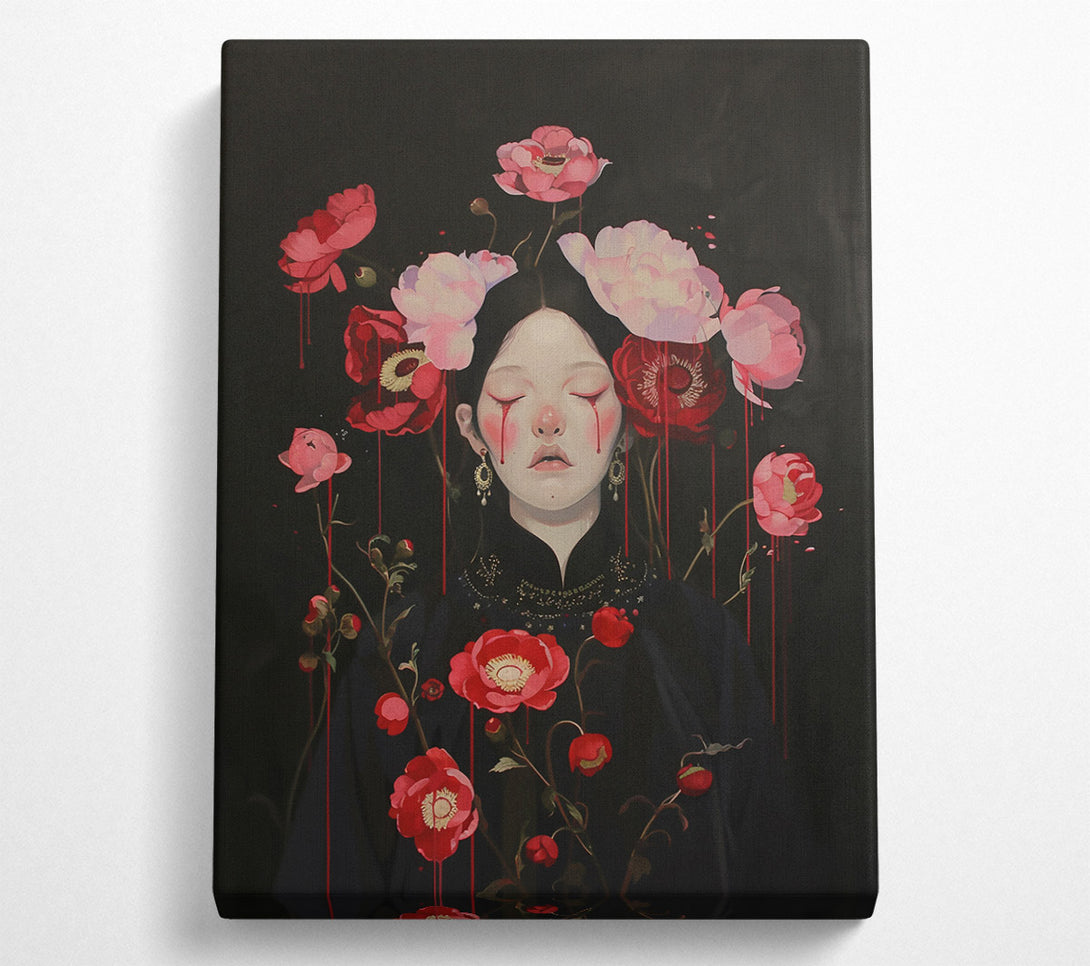  A Canvas Print of Crimson Bloom'S Tears Canvas Print