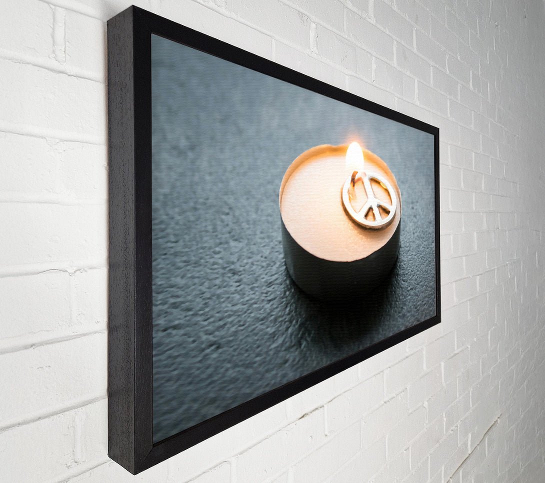  A Canvas Print of Warm Peace Candle Canvas Print