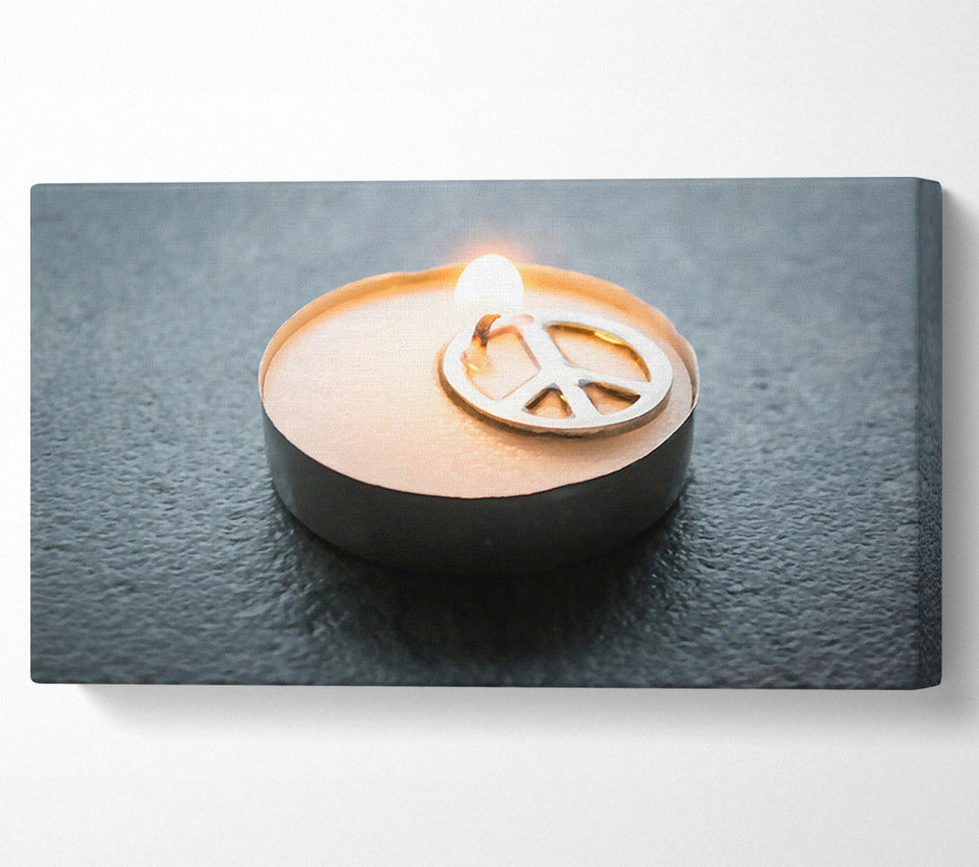  A Canvas Print of Warm Peace Candle Canvas Print