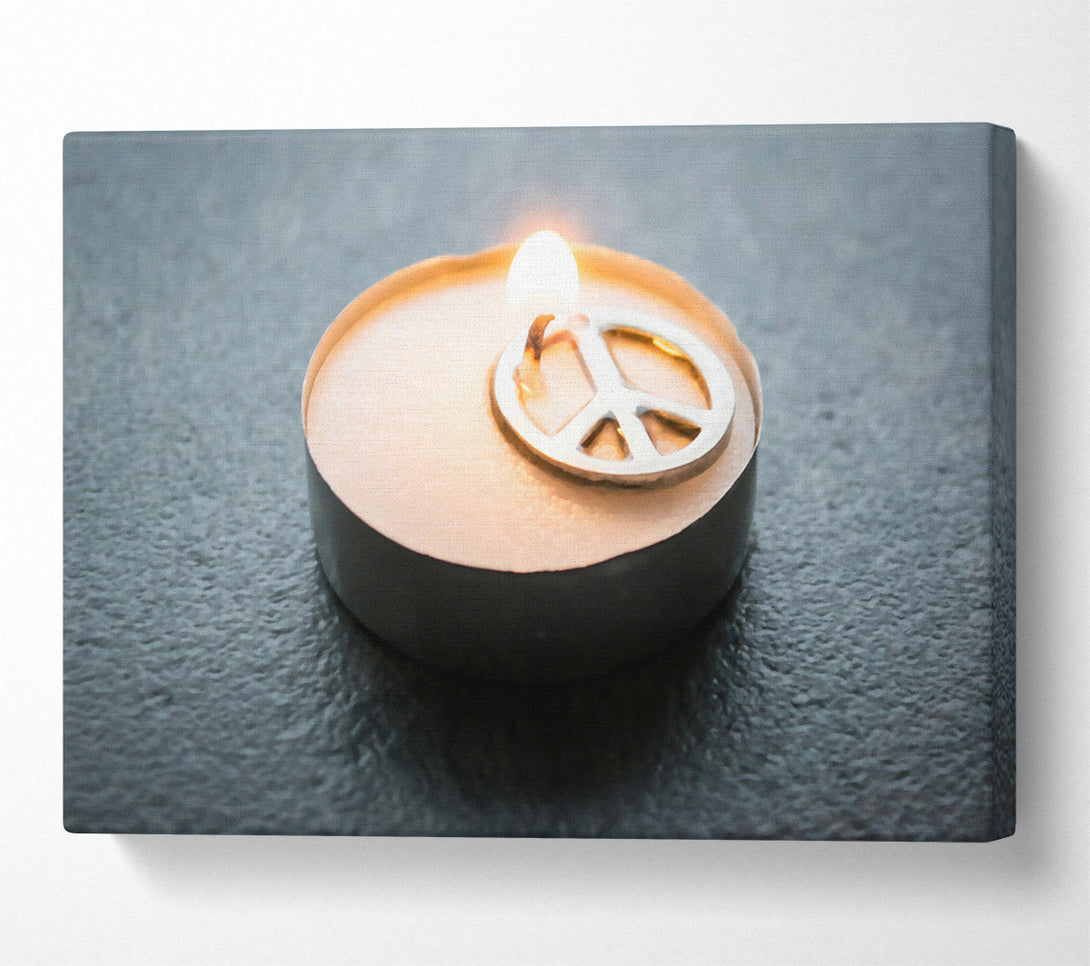  A Canvas Print of Warm Peace Candle Canvas Print