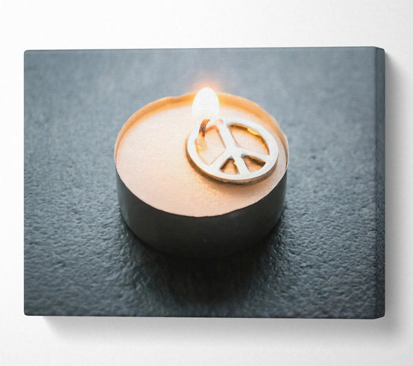  A Canvas Print of Warm Peace Candle Canvas Print