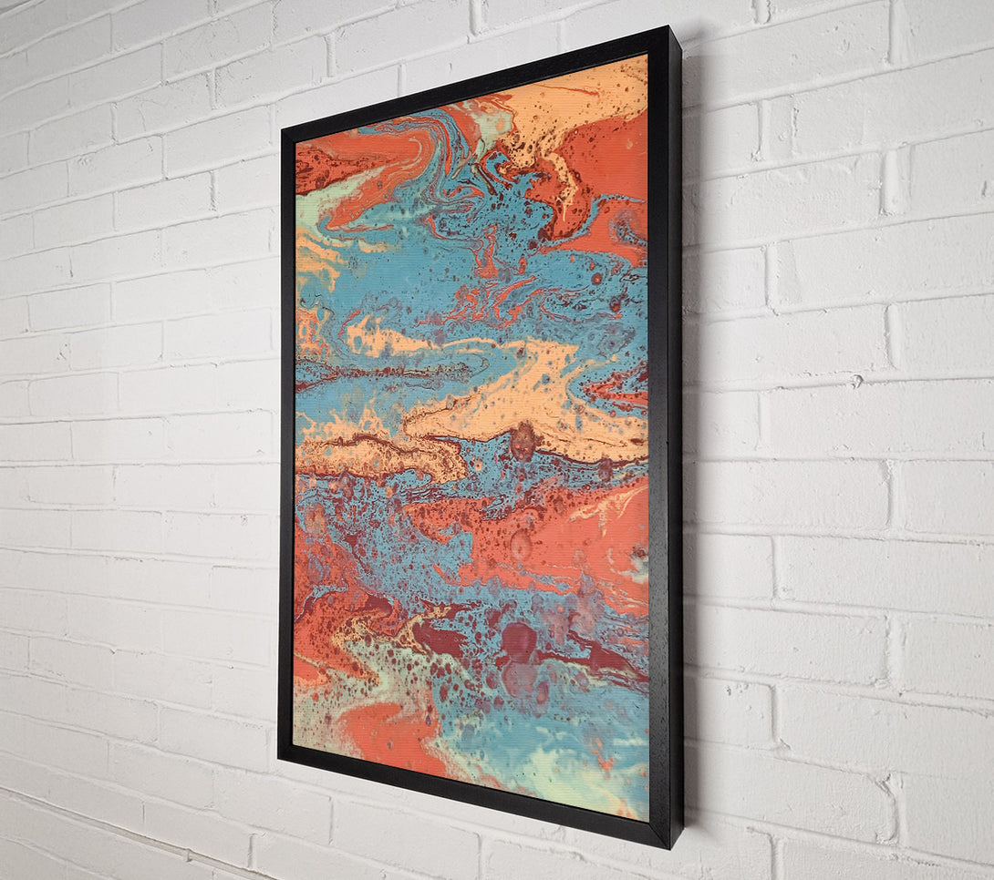  A Canvas Print of Teal Swirls And Dreams Canvas Art