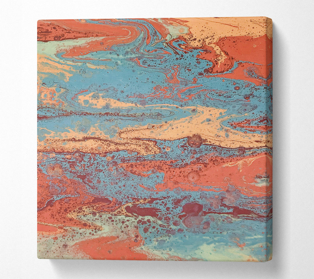  A Canvas Print of Teal Swirls And Dreams Canvas Art