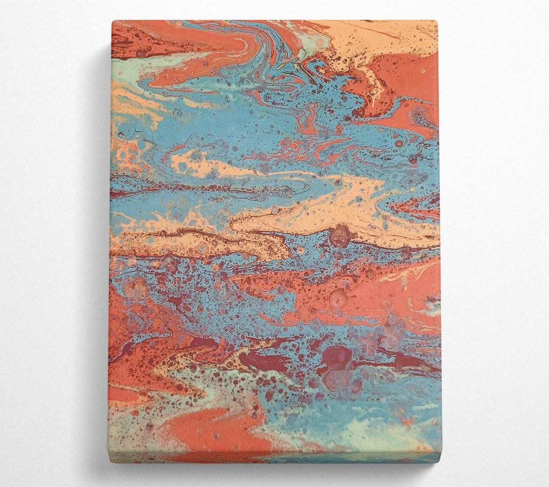  A Canvas Print of Teal Swirls And Dreams Canvas Art